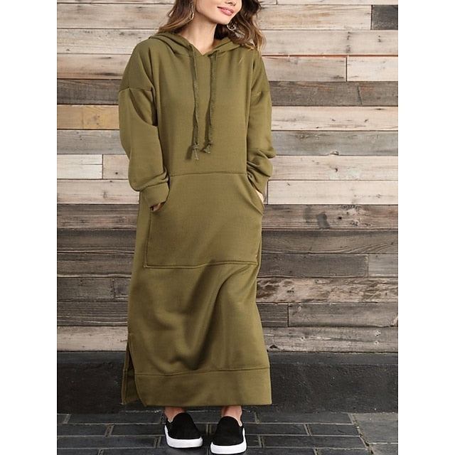 Women's Midi Dress Hoodie Dress Casual Dress Fashion Modern