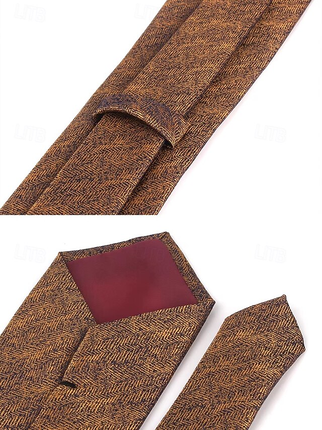 – Christmas Polyester Men's Stylish Herringbone Tie