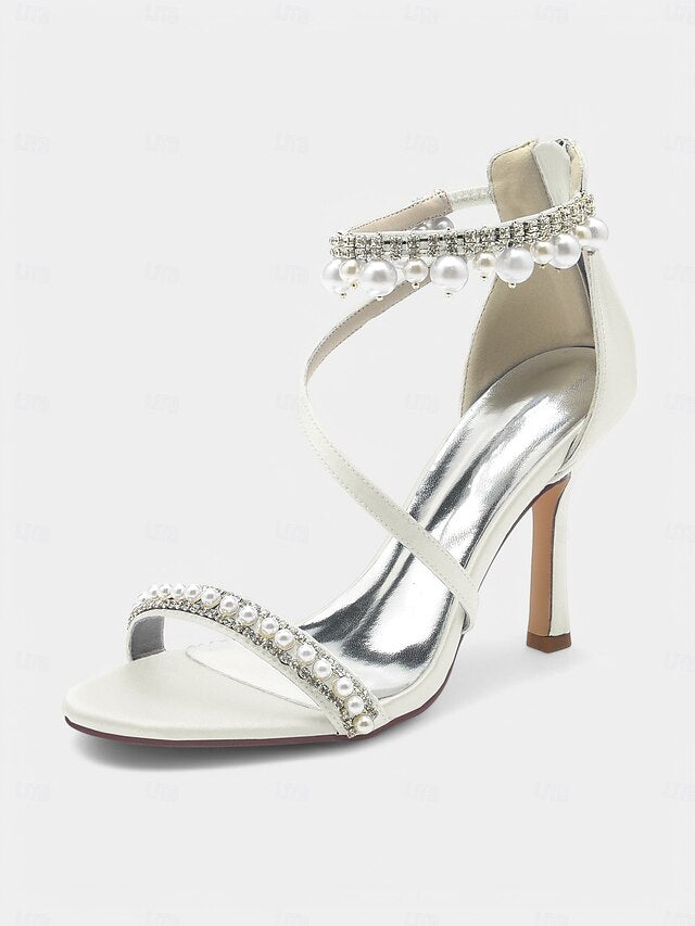 Heels Strap Satin Party  Chic Pink Ankle – Pointed-Toe