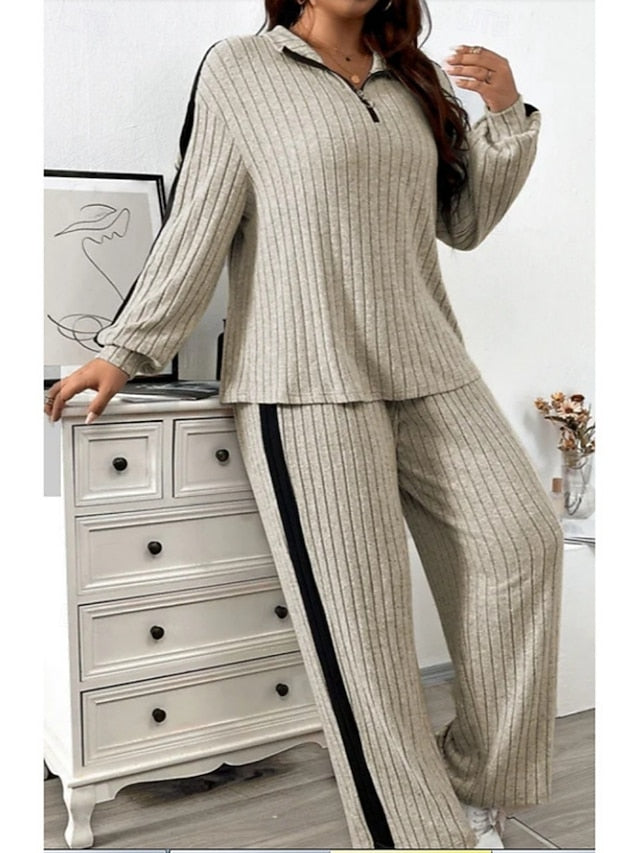 Women's Pants Sets Bolero Top Long Sleeve Shirt Collar
