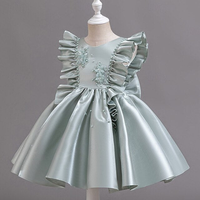 Party Sleeveless Toddler Wedding Girls' Floral Dress