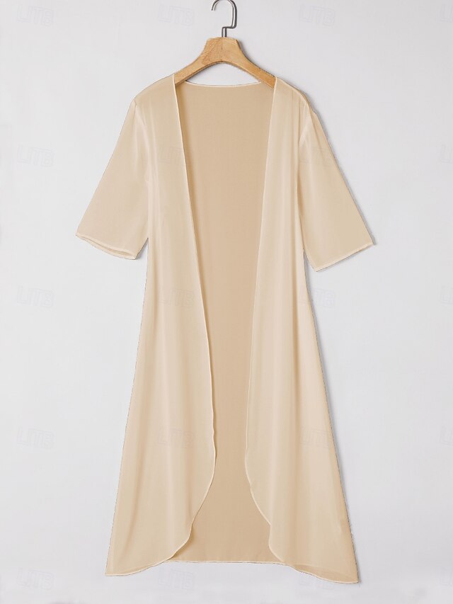 Women's Chiffon Tops Solid Color Elegant Stylish Half