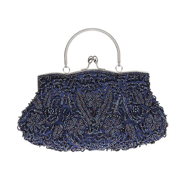 Women's Purse Beaded Vintage Clutch – Evening White