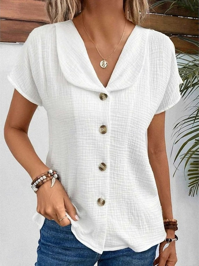 Women's Summer Shirt Casual Shirt Button Up Shirt Blouse