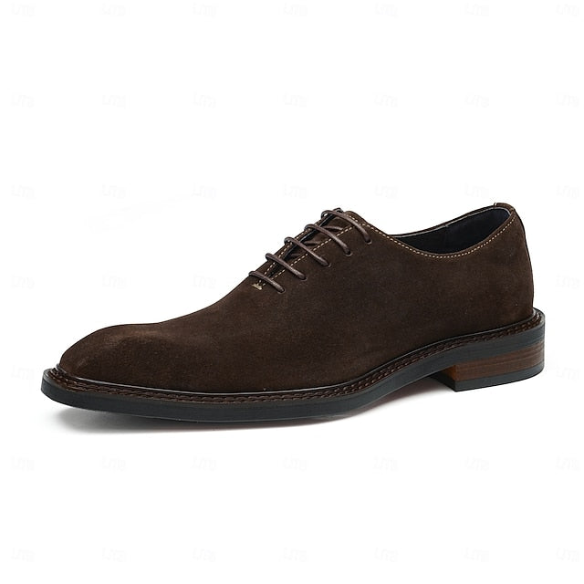 Men's Shoes Oxford Cowhide Suede Leather - Genuine