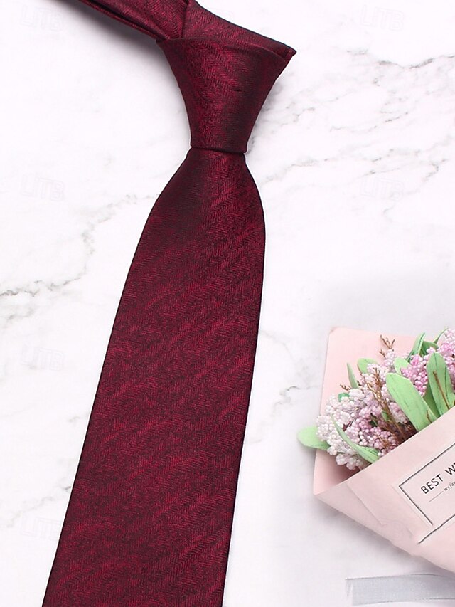 – Christmas Polyester Men's Stylish Herringbone Tie