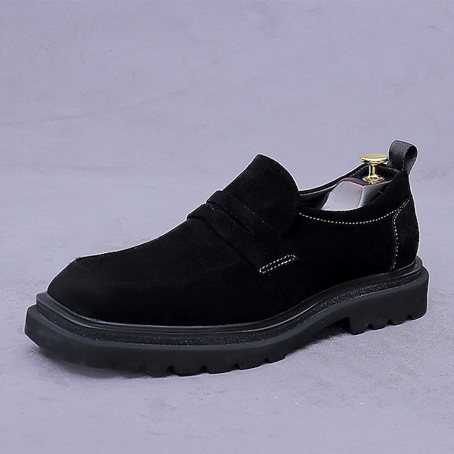 Leather Suede -Classic Business Loafers Men's Cowhide