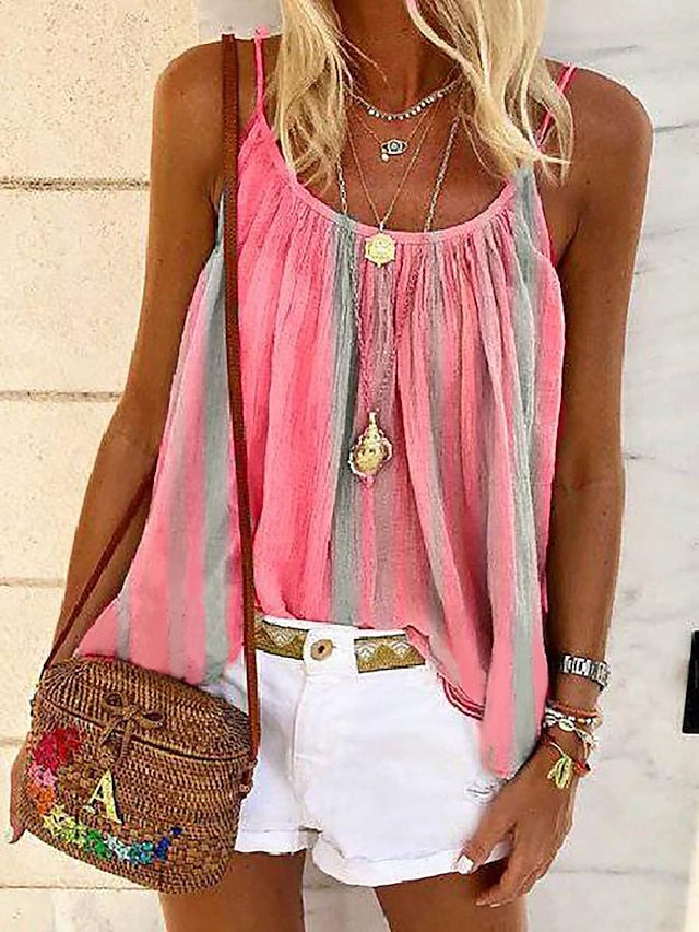 Women's Camisole Tank Top Camisole Summer Tops Yellow Pink