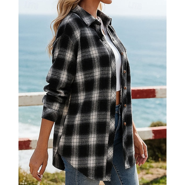 Women's Shirt Jacket Lounge Top Long Sleeve Top Athleisure