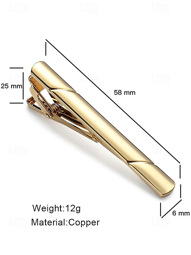 7 Clip Colors Tie Classic - Metal Available Men's