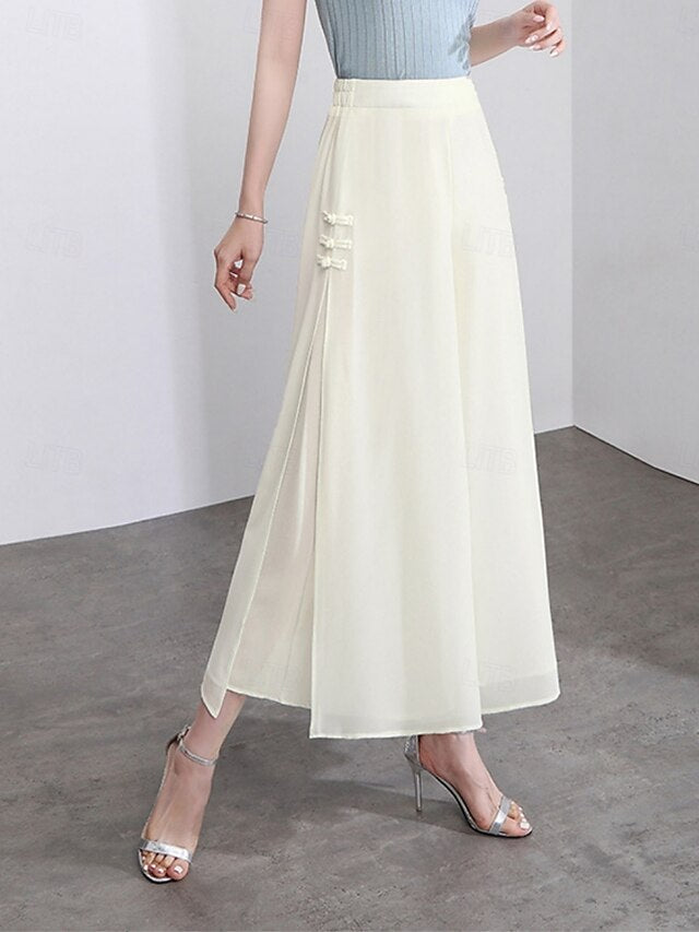 Women's Culottes Wide Leg Chinos Fashion Streetwear Casual