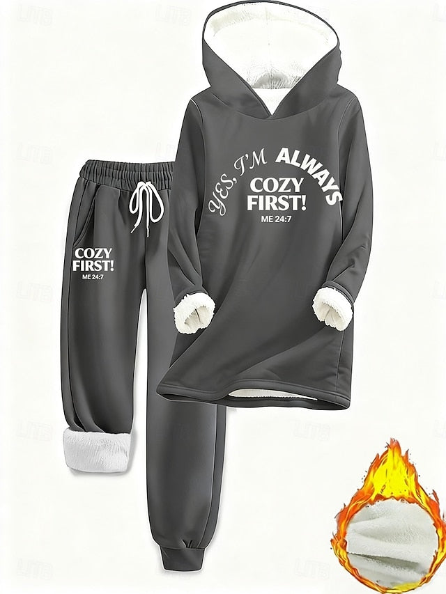 Women's Two Piece Sets Tracksuit Pants Sets Long Sleeve