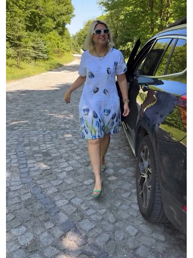 Women's Mini Dress Casual Dress Casual Loose Fit Graphic