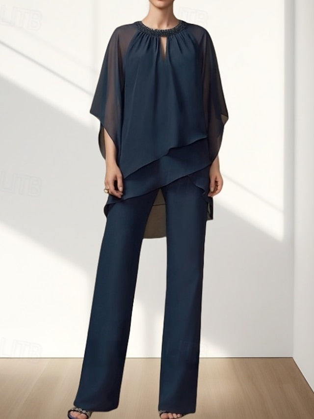 Piece Bride Pantsuit Dress the Wedding Two Guest of Mother