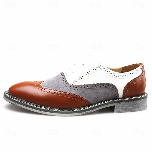 Oxford Men's Gatsby-Inspired Wingtip Shoes Spectator in