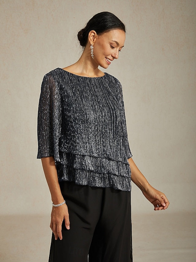 Women's Blouse Dressy Tops Flowy Tops Chiffon Tops Sequins