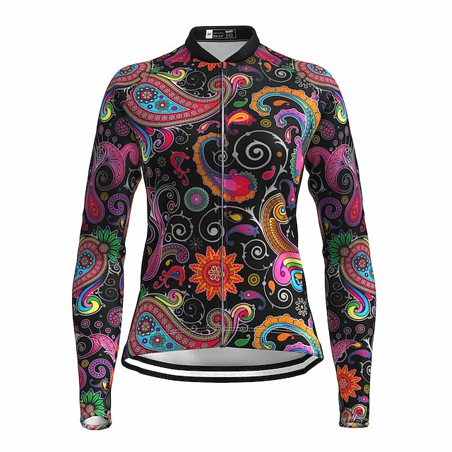 Women's Cycling Jersey Patterned Floral Botanical Flower