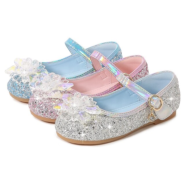 Girls' Princess Walking Portable Shoes Flats PU Leather