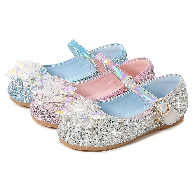 Flats Leather Portable PU Girls' Shoes Princess Walking