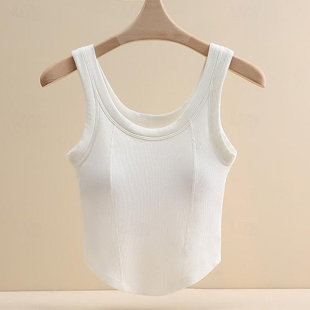 Women's Camisole Tank Top Basic Sleeveless Regular Tops