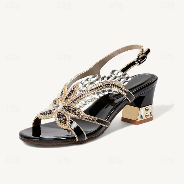 Sandals Shoes Round Toe Wedding Rhinestone Women's Party