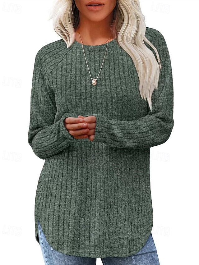 Women's Sweater Pullover Daily Stylish Casual Solid Color