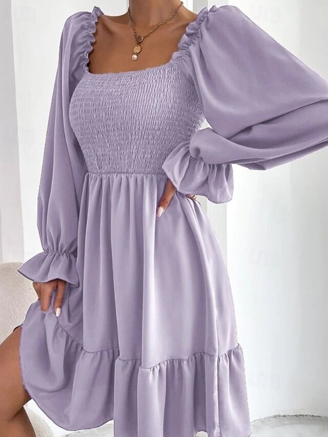 Women's Mini Dress Peplum Dresses Ruched Dress Modern