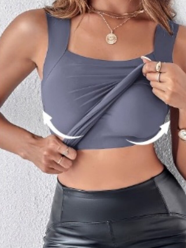 Women's Tank Top Sleeveless Shirt Tee Top Solid Color