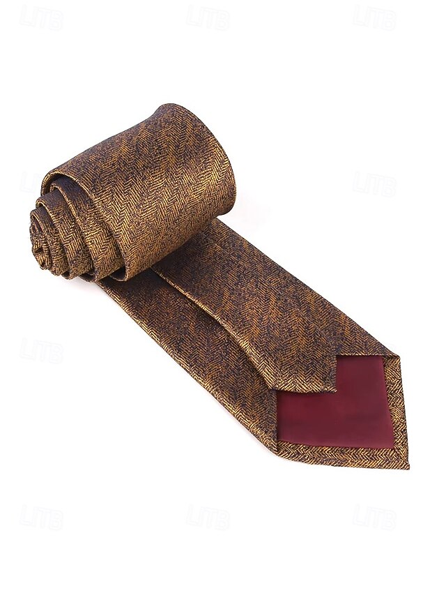 – Christmas Polyester Men's Stylish Herringbone Tie