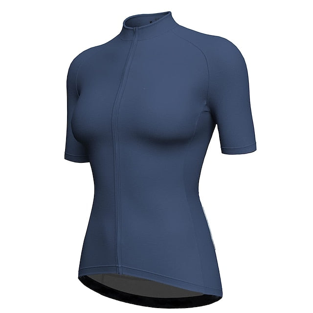 Women's Cycling Jersey Solid Color Short Sleeve Bike Jersey