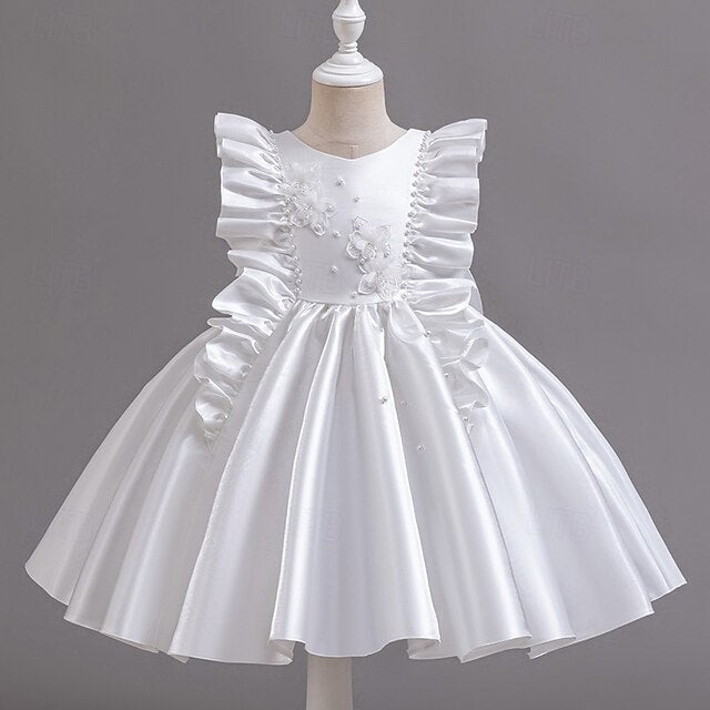 Party Sleeveless Toddler Wedding Girls' Floral Dress