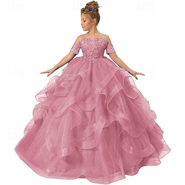 Girls' Princess Flower Dress Girl Kid's
