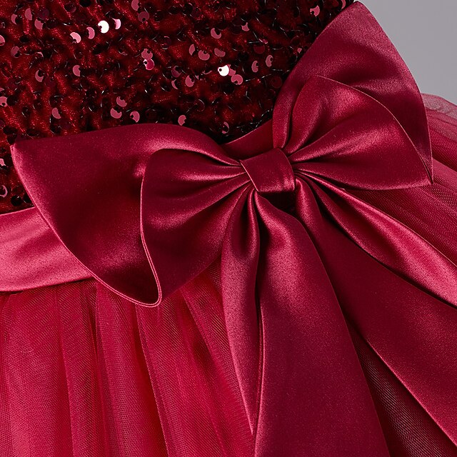 Festival Sequin Party Kids Wedding Sleeveless Dress Girls'