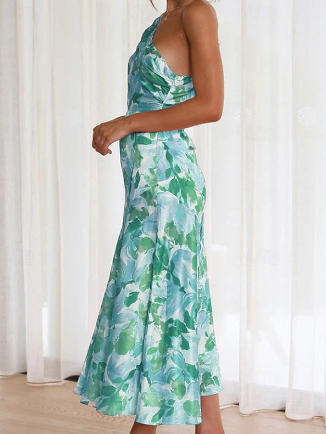 Women's Midi Dress Floral Dress Print Dress Fashion Modern