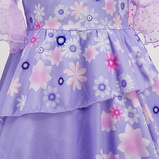 Dress Fairytale Encanto Girl Madrigal Flower Isabela Princess