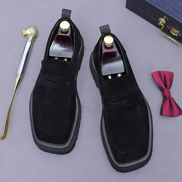 Leather Suede -Classic Business Loafers Men's Cowhide