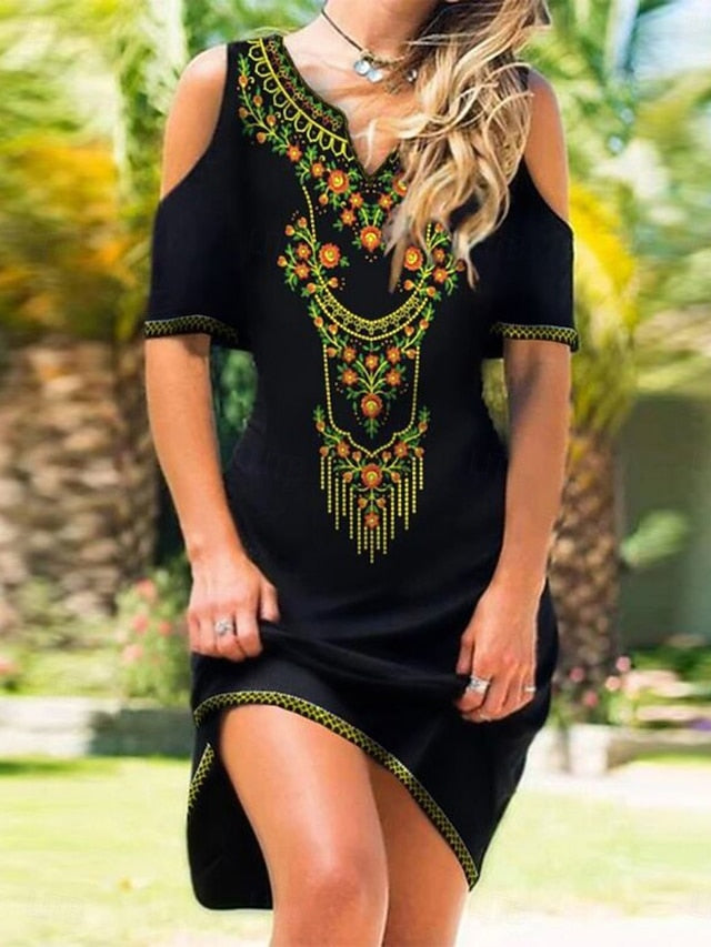 Women's Mini Dress Petite Dress Casual Dress Boho Dress