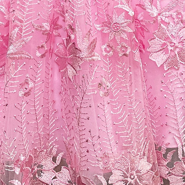 Kids Flower Girls' Girl Colored Solid Dress