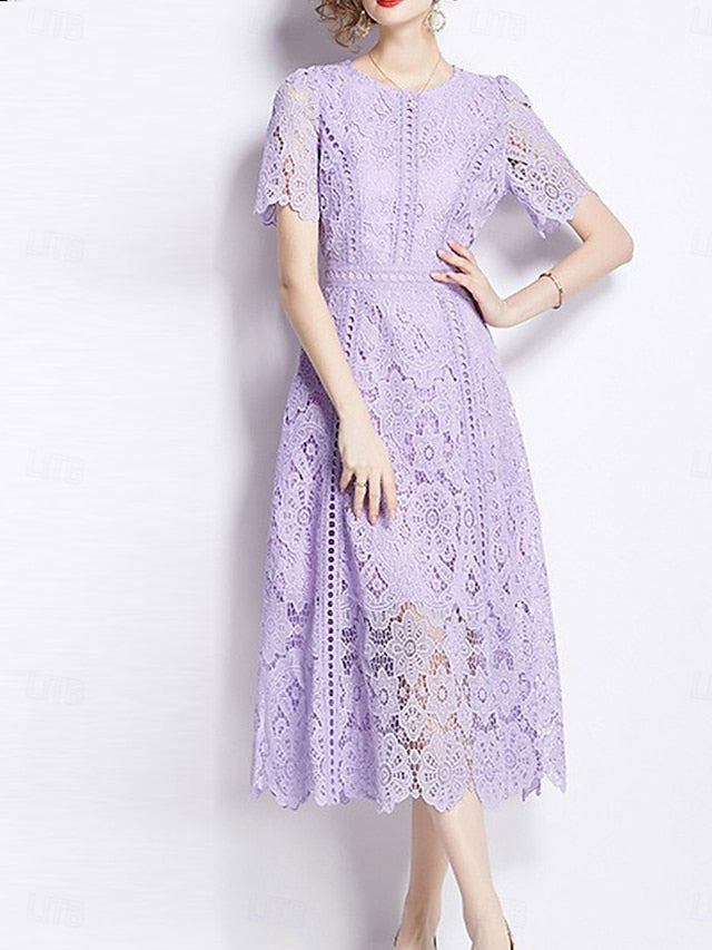 Neck Elegant Dress Crew the Tea of Mother Length Bride