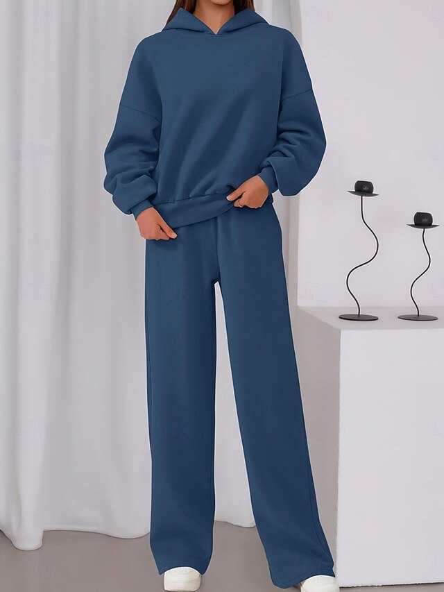 Women's Two Piece Sets Hoodie Tracksuit Long Sleeve Hooded