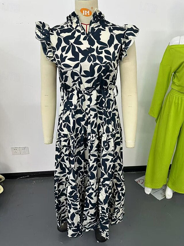 Women's Midi Dress Casual Dress Print Dress Elegant Fashion