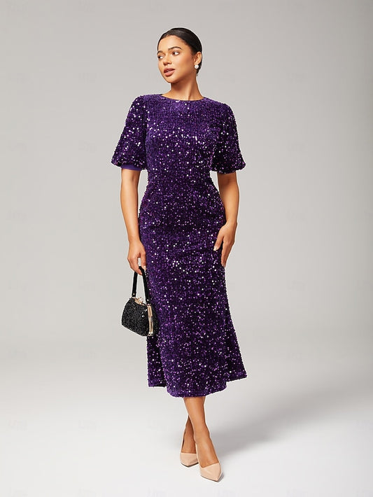 Women's Velvet Dress Sequin Dress Prom Dress Cocktail Dress