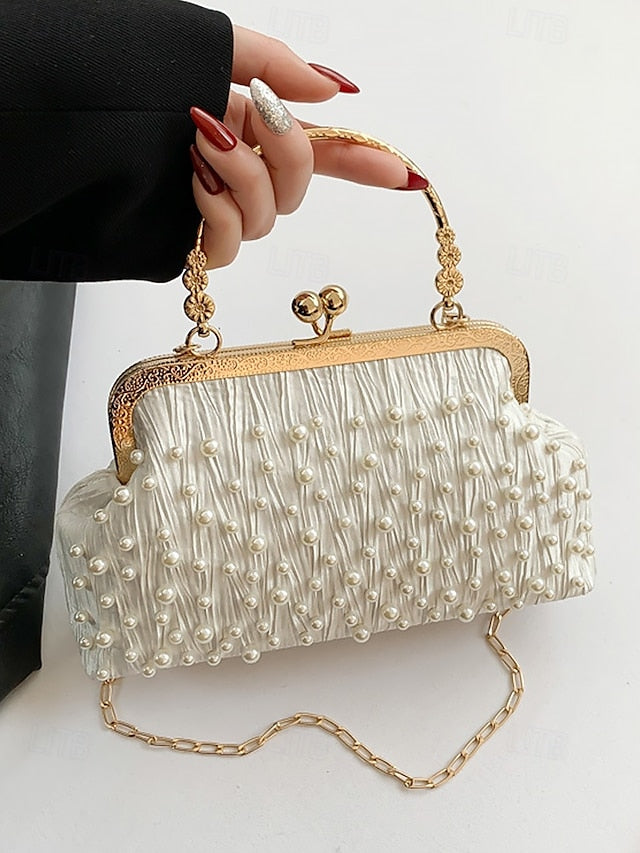 Vintage Pearl Elegant Bag Evening Women's Clutch – Beaded