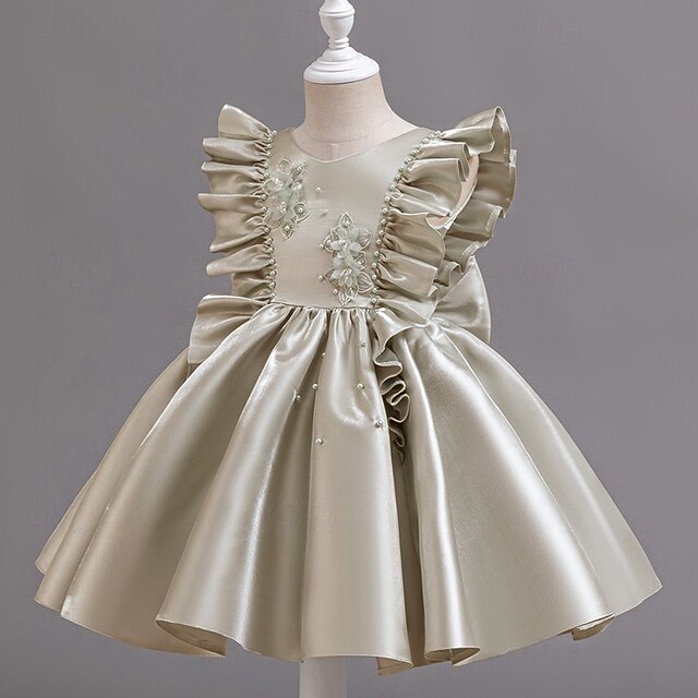 Party Sleeveless Toddler Wedding Girls' Floral Dress