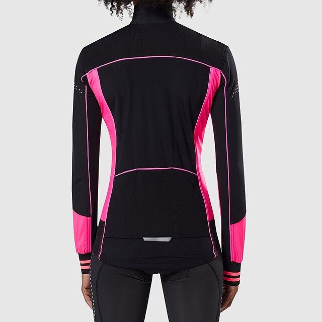 Women's Cycling Jersey Color Block Long Sleeve Bike Jersey