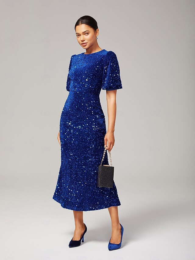 Women's Velvet Dress Sequin Dress Prom Dress Cocktail Dress
