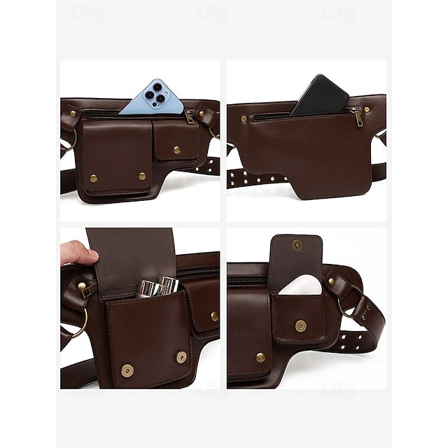 Bag Utility Women's with Vintage Belt Faux Leather