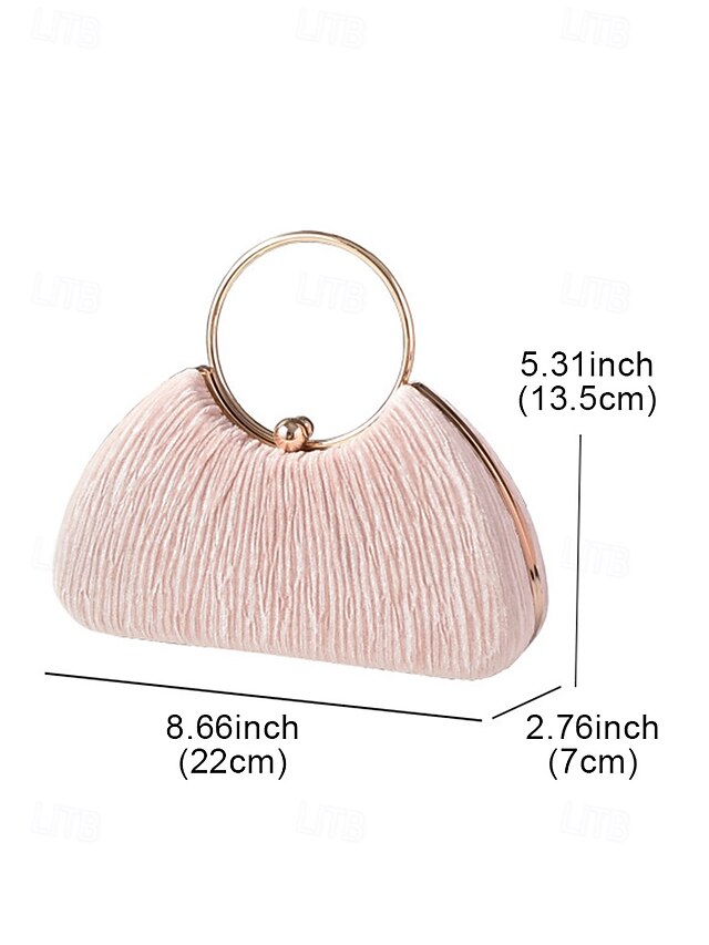 Party Handbag Women's Christmas Velvet Elegant – Red