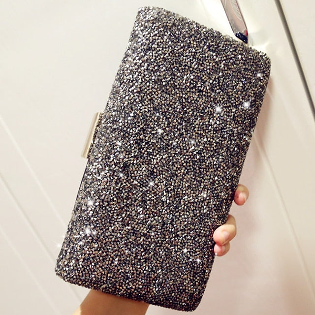 Glitter Women's Clutch Silver