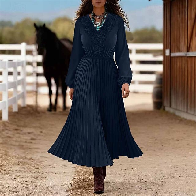 Women's Midi Dress Lace Dress Sheath Dress Swing Dress